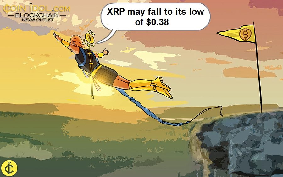 XRP may fall to its low of $0.38