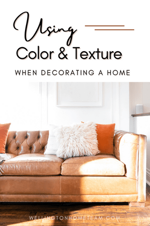 Usar colores y texturas al decorar una casa