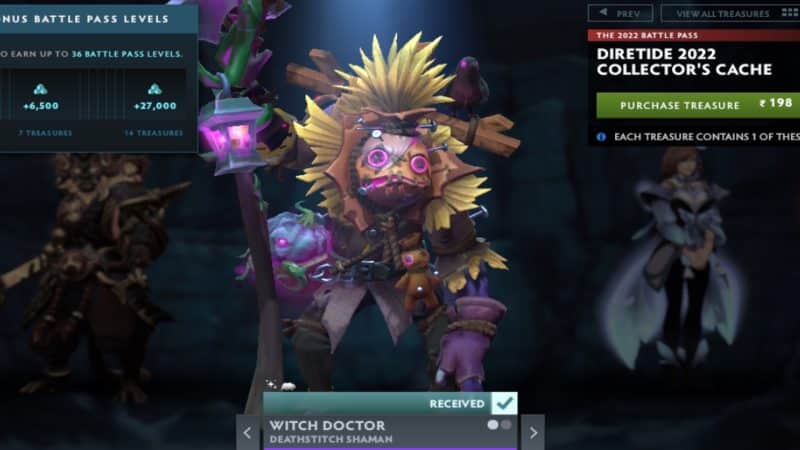Witch Doctor kills enemies with the Deathstitch Shaman set