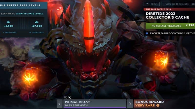 Primal Beast looks like a prehistoric monster with the Dark Behemoth set