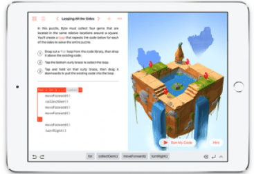 coding for kids - swift playgrounds interface