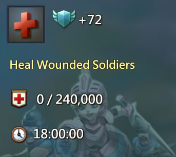 Curar soldados heridos 72 puntos