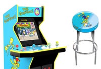 Arcade1Up The Simpsons Arcade Cabinet with Riser and Themed Stool Bundle