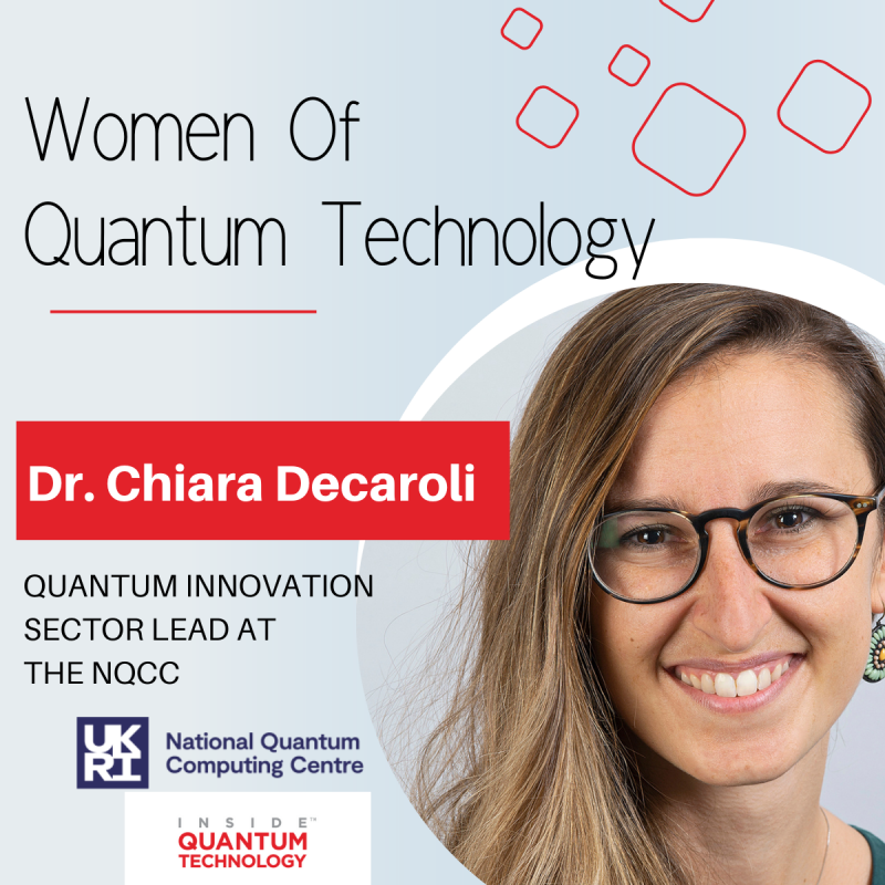 La Dra. Chiara Decaroli del NQCC del Reino Unido habla sobre su viaje en la computación cuántica, así como sobre las formas de hacer que la comunidad sea más diversa.