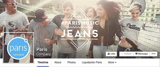 Foto de portada de Facebook de París con foto de perfil combinada