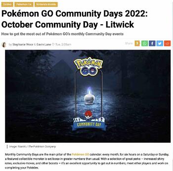 ý tưởng blog, sự kiện cộng đồng Pokemon Go