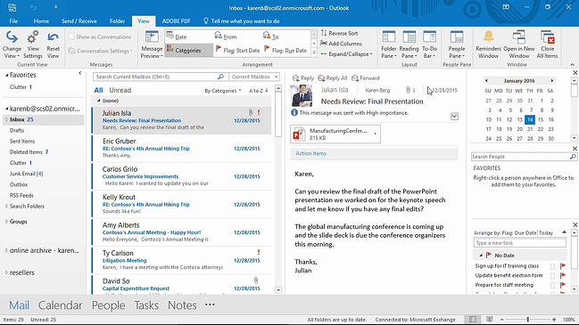 최고의 무료 이메일 계정: Outlook