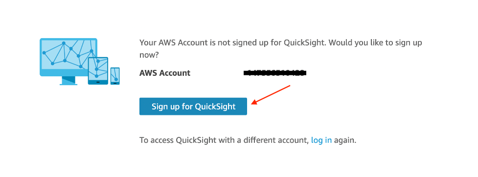 QuickSight signup