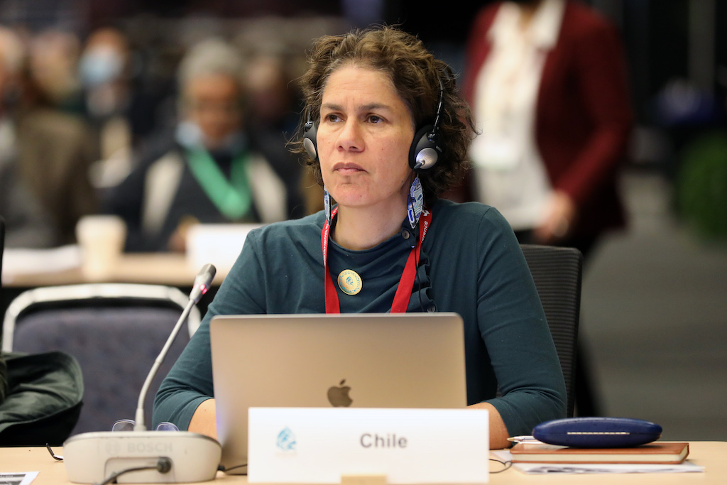 La ex científica del clima del IPCC y ministra de Medio Ambiente de Chile, Maisa Rojas, fue una de las cofacilitadoras de las negociaciones finales sobre recursos genéticos y distribución de beneficios.