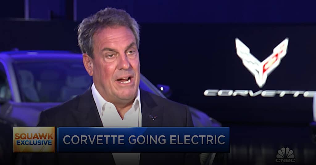 Reuss bevestigt Corvette EV CNBC-graphics