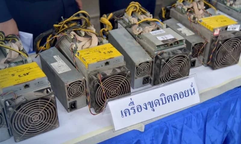 Tayland, 3,500 yasa dışı kripto para madenciliği birimini ele geçirdi