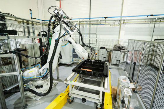 Ontwikkeling van EV-batterijen in de onderzoeksfaciliteit van Ford in Dunton