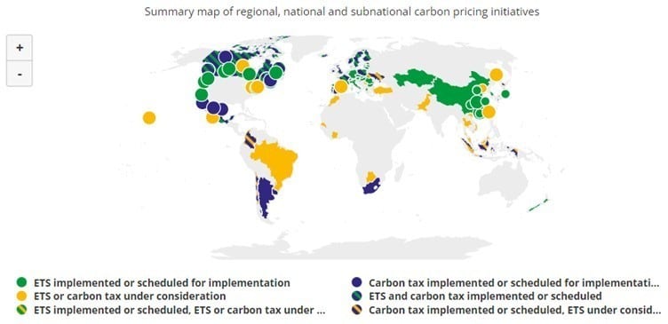 koolstof prijskaart