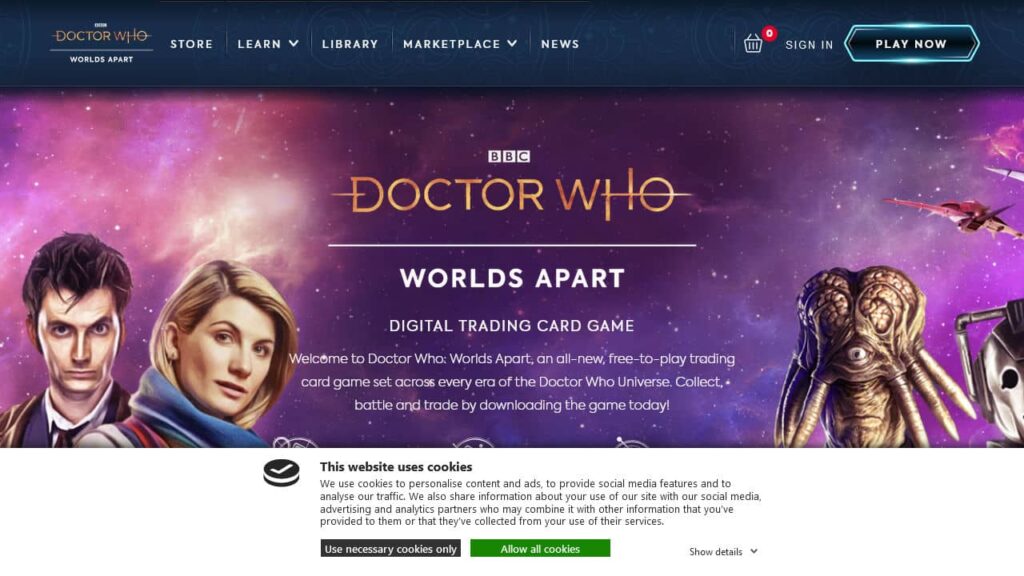 Trò chơi bài Doctor Who Worlds Apart NFT