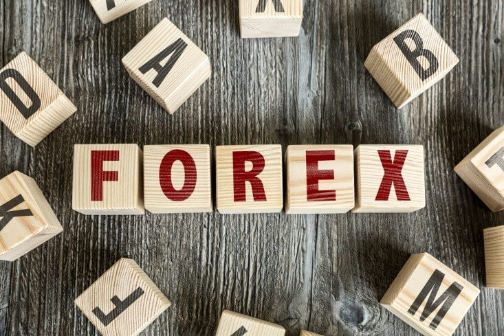forex terminologie – houtblokken die het woord forex schrijven – financiële makelaardij