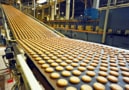 Manufacturing cookies in a factory
