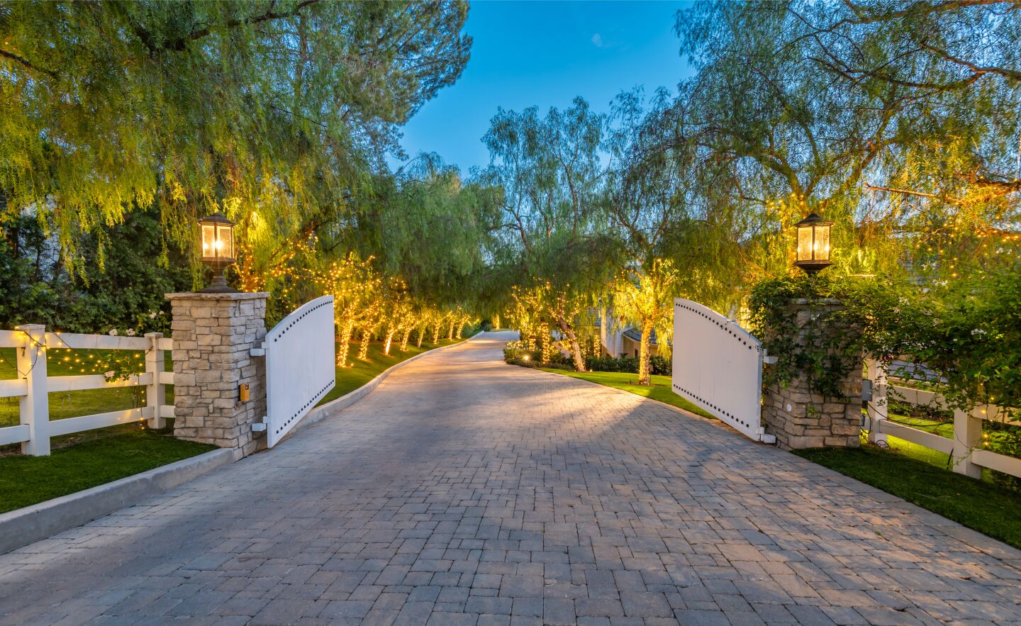 The driveway.