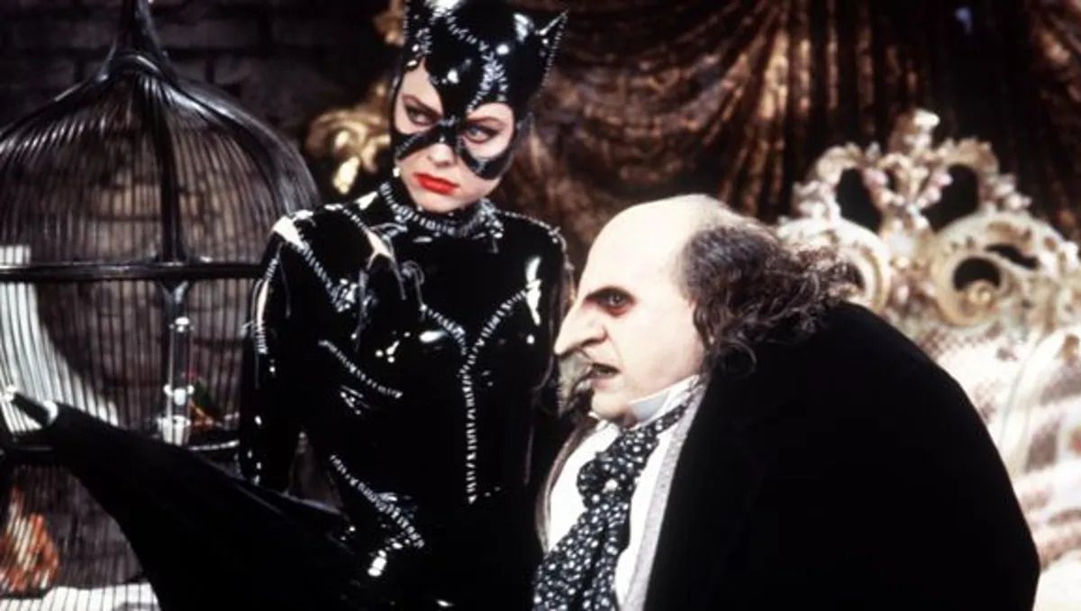 Catwoman (Michelle Pfeiffer) and The Penguin (Danny DeVito) in Batman Returns were two reasons why critics felt the movie was inappropriate for kids