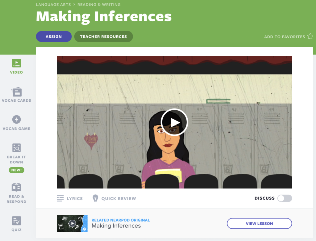 Making Inferences lesson cover