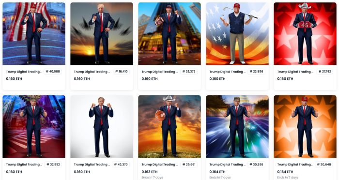 NFT Trump Cards - Trump Launches 45,000 'Trump Cards' NFT Collection at $99 Bucks a Piece