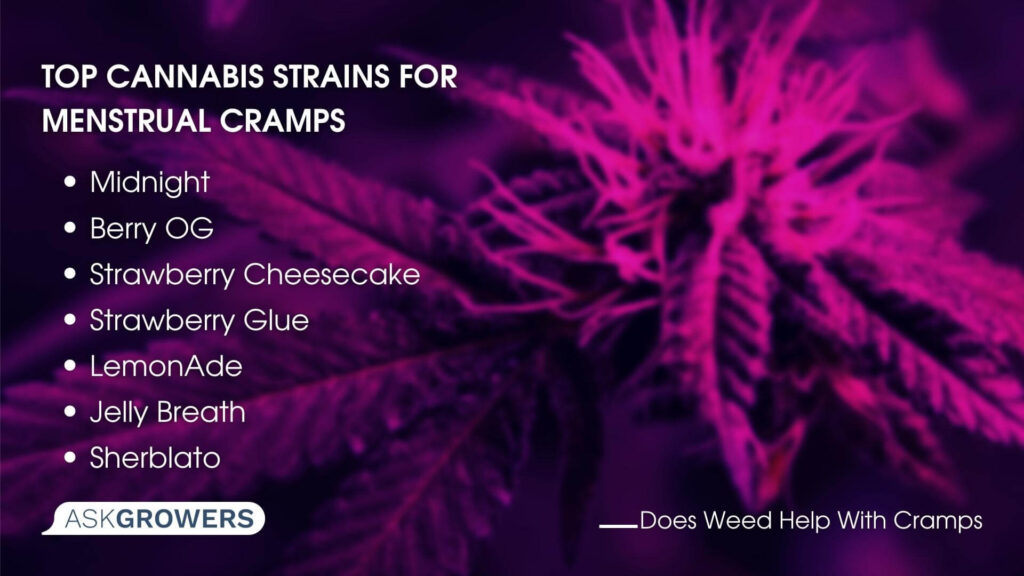 Top Cannabissoorten voor Menstruatiekrampen