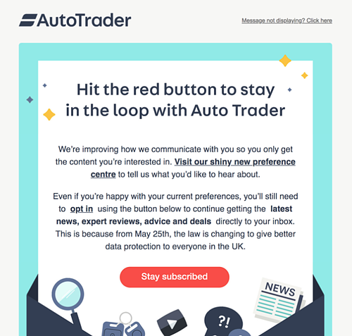 最高のメール マーケティング キャンペーンの例: autotrader