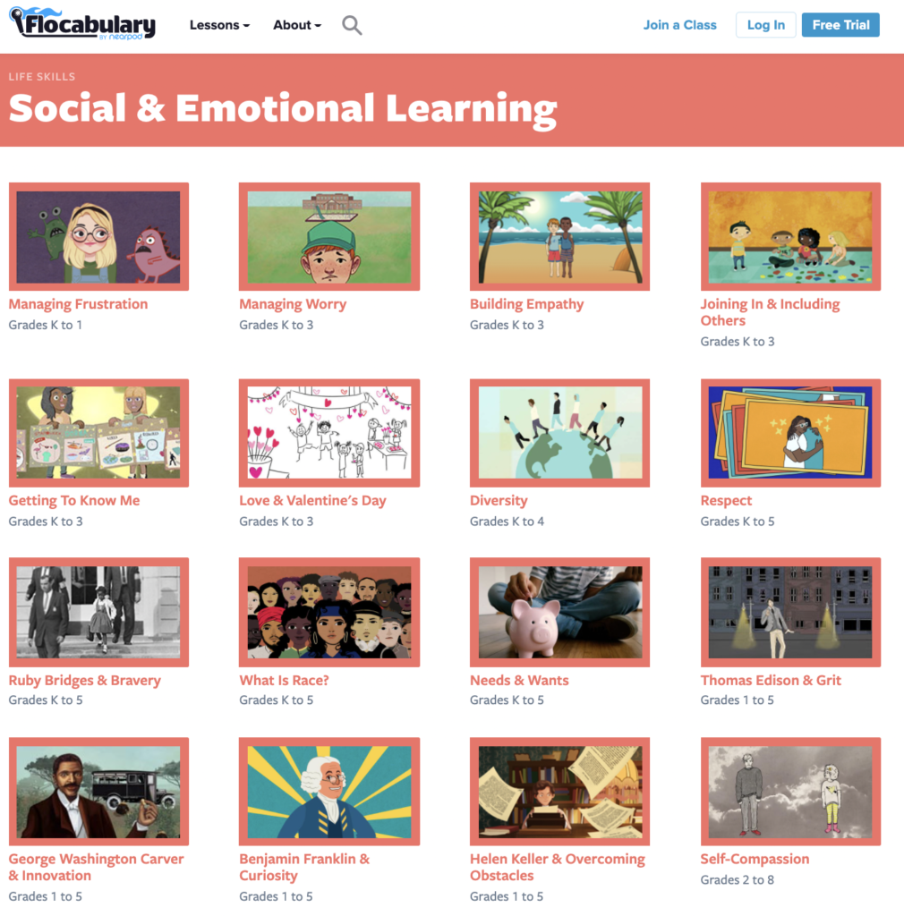 Flocabulary Social Emotional Learning lessons
