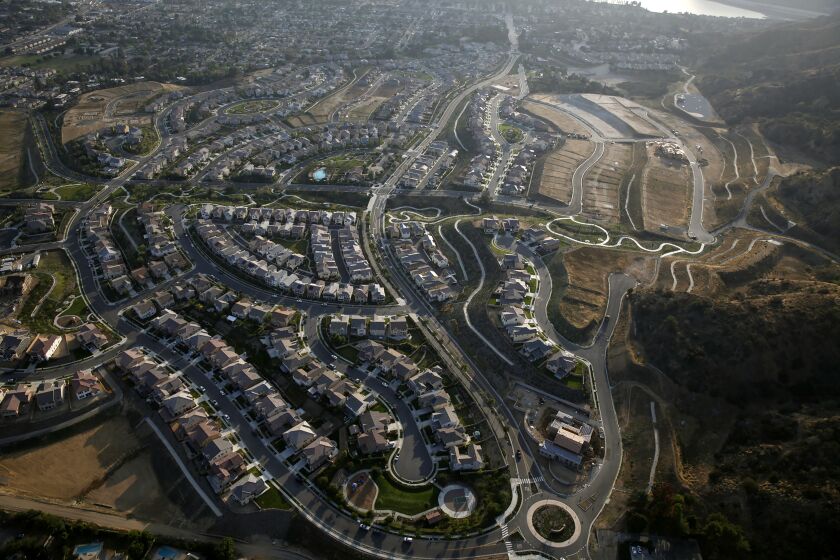 LOS ANGELES, CA, WEDNESDAY, JUNE 3, 2015 - Aerial views of the greater Los Angeles area, above Valencia. A vertical city may tempt people from the suburbs who no longer have the dream of a single family home. (Robert Gauthier/Los Angeles Times)