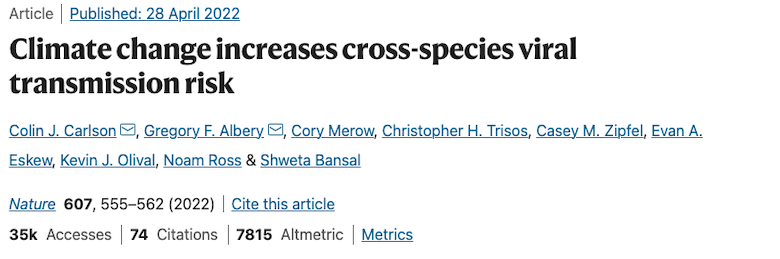 Climate change increases cross-species viral transmission risk screenshot