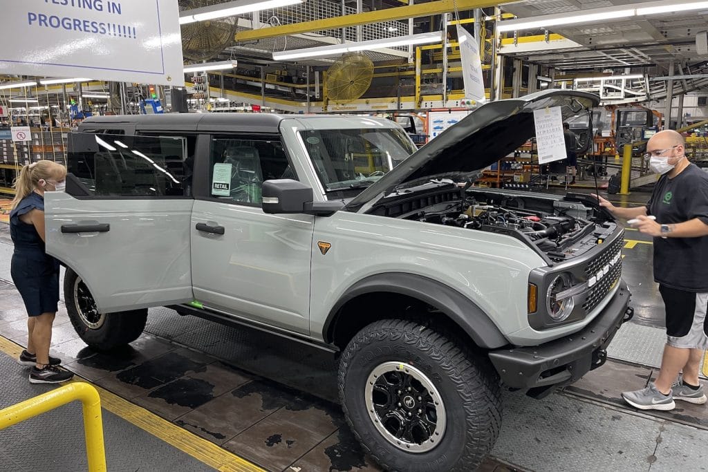 Control de calidad del Ford Bronco de 4 puertas