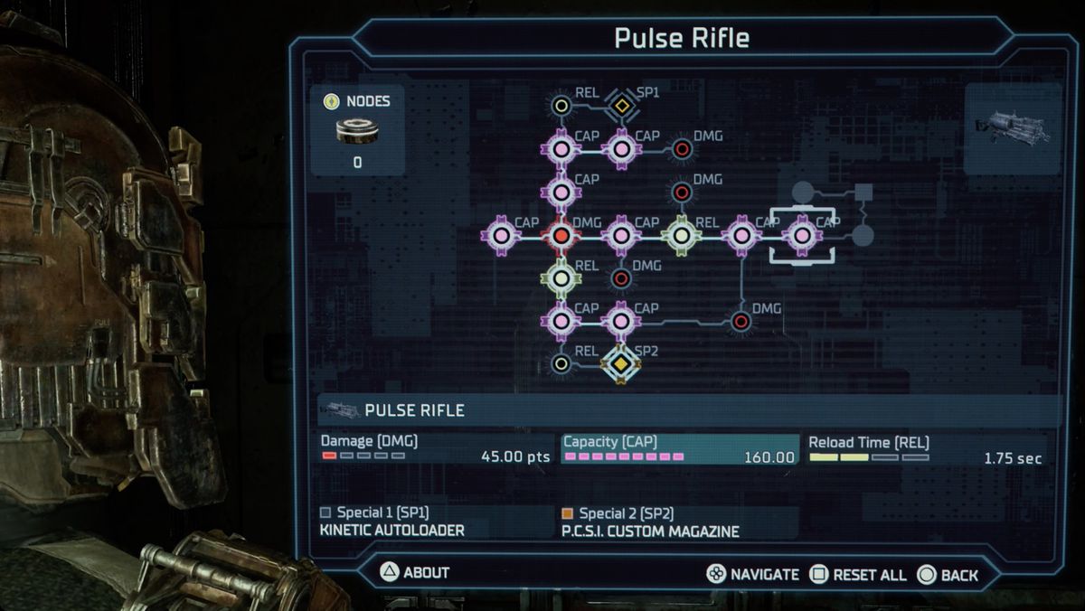 Dead Space Pulse Rifle upgrade tree