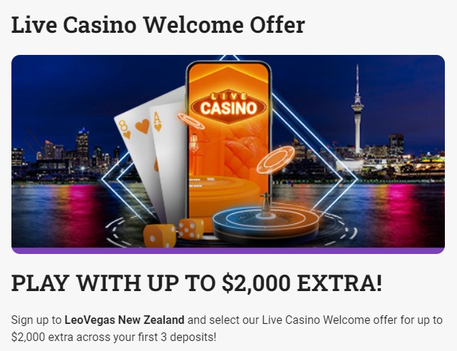 Oferta de casino en vivo para Nueva Zelanda