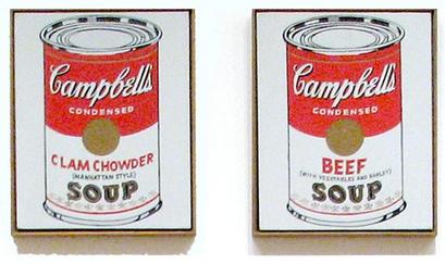Campbells Soup Cans MOMA のブラック フォント クロップ