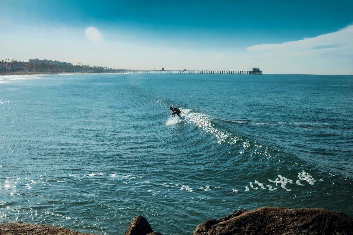 person surfing in oceanside