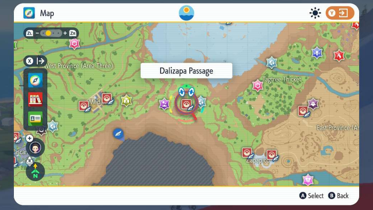 Dalizapa Passage Tera Lucario Vị trí cấp 75 Pokémon Scarlet Violet