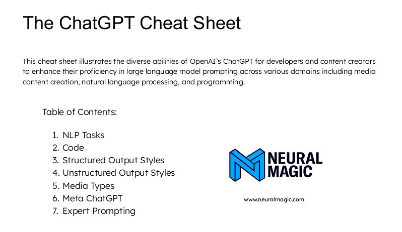 The ChatGPT Cheat Sheet