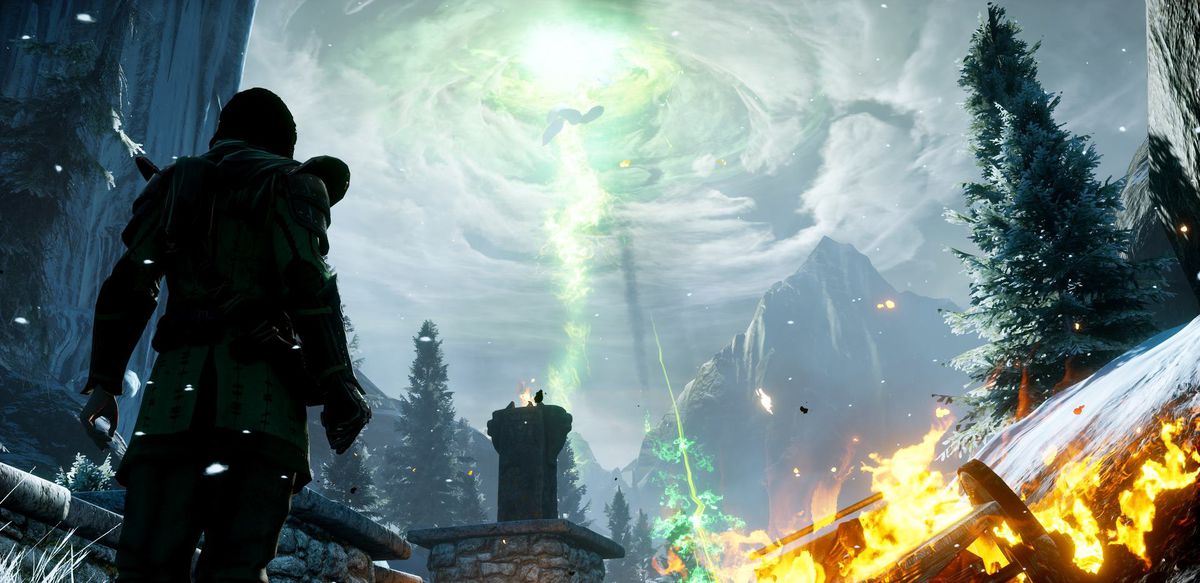 Dragon Age: Inquisition - tormenta verde en el cielo