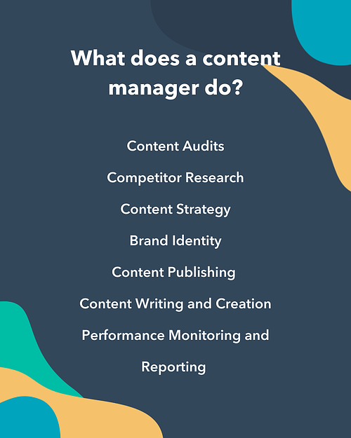 list of content manager skills and responsibilities