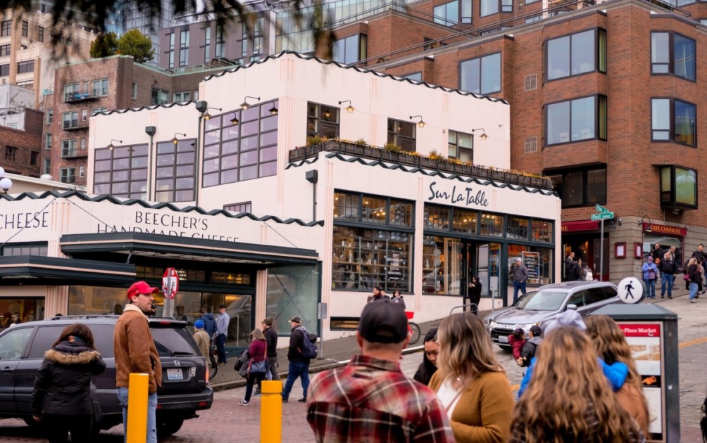 Beecher's El Yapımı Peynir ve Pike Place Market'teki Sur La Sofrası
