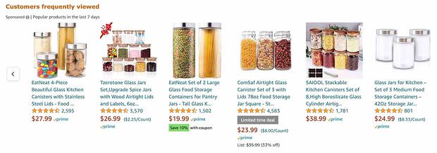behavioral marketing, product suggestions on Amazon