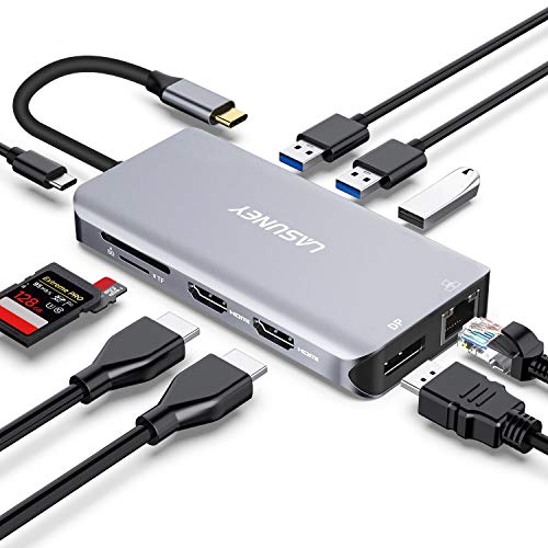 Lasuney Üçlü Ekran USB Type C HUB - Tam özellikli en iyi hub