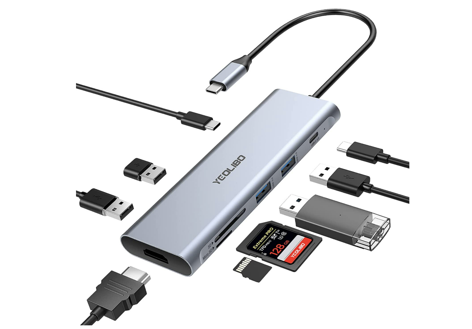 Yeolibo 9'u 1 arada USB-C Hub (RU9A) - En uygun fiyatlı USB-C hub
