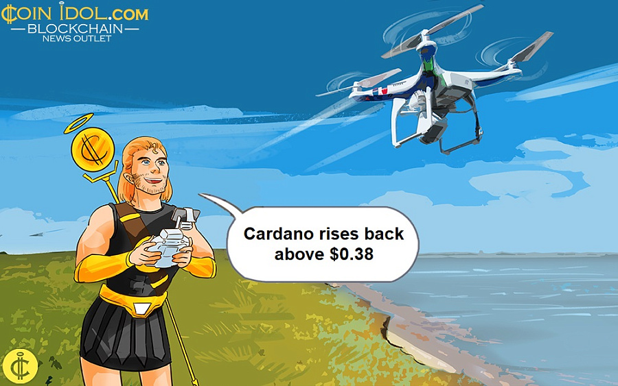 Cardano rises back above $0.38