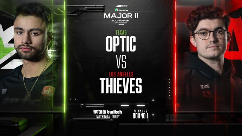 Optic and LA Thieves faced off at the Major 2 in the CDL 2023
