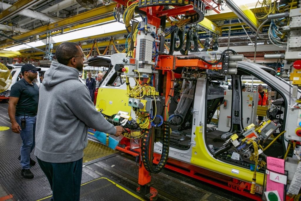 Proefmontage van de Chevrolet Tahoe 2021 in de GM-fabriek in Arlington Assembly