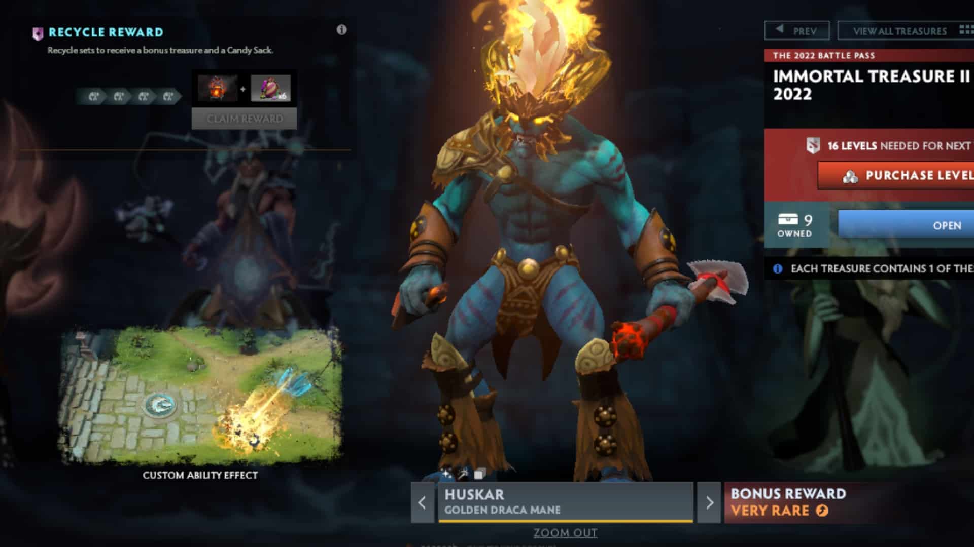 Huskar fights opponents after disarming them with Inner Fire