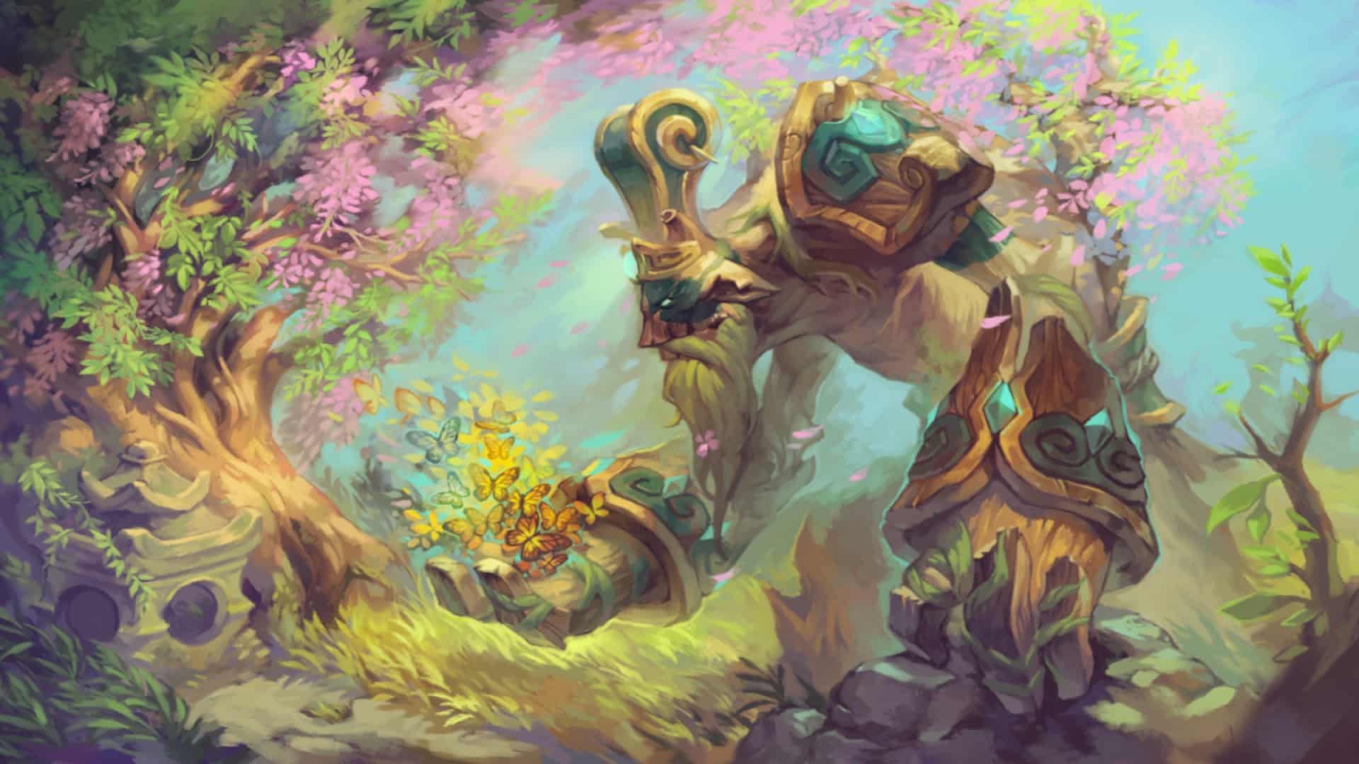 Treant Protector restricts the movement of enemies using Nature's Grasp