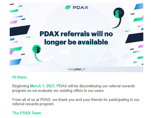 News Bit: PDAX to Discontinue Referral Rewards