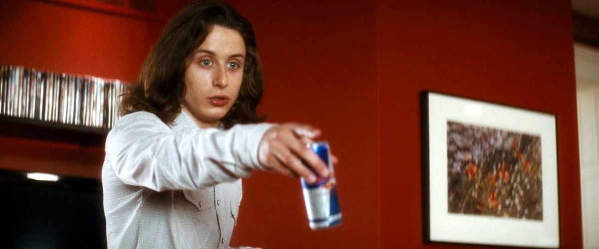 charlie (rory culkin) explains the tropes of serial killer movies and scream 4 while holding a red bull