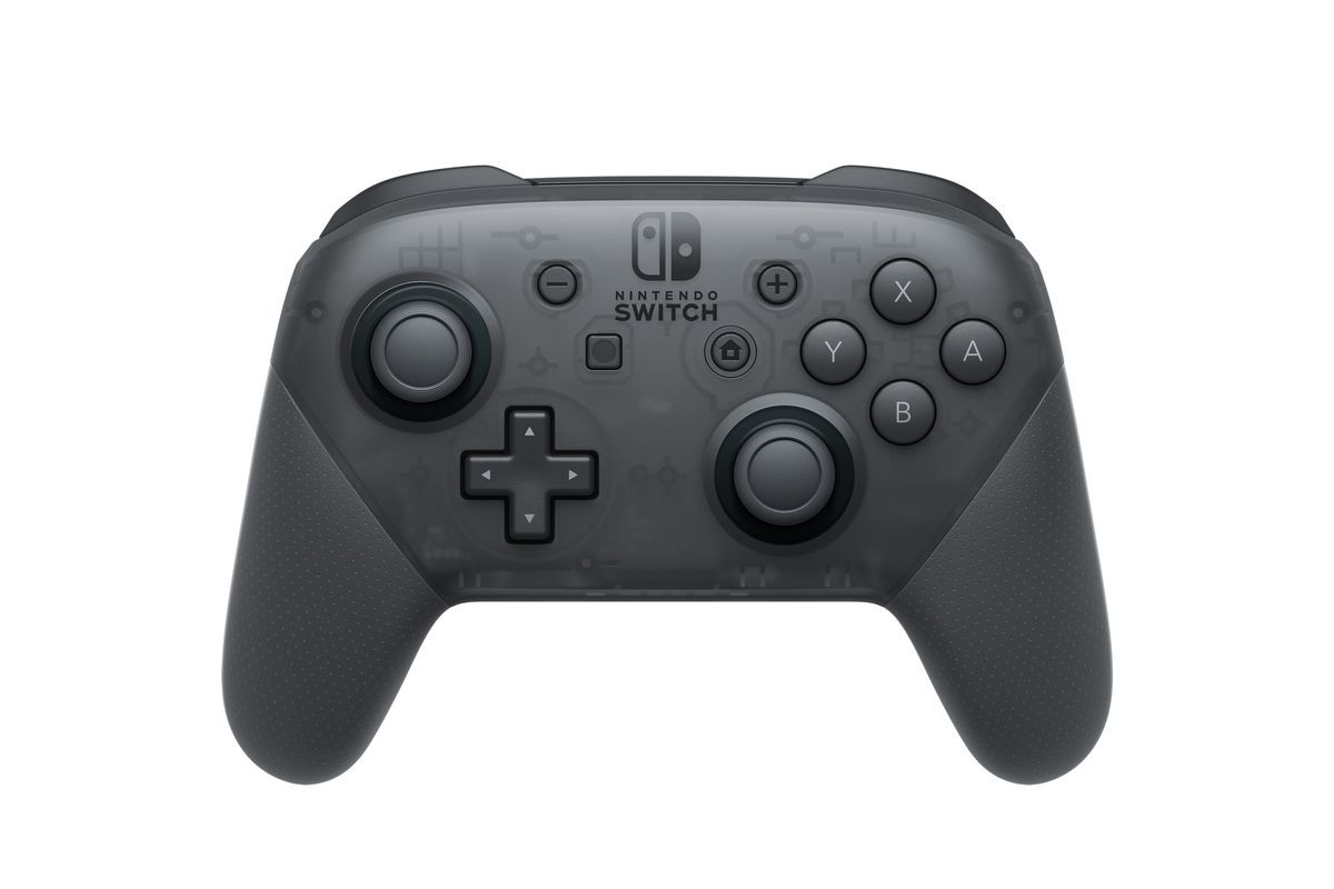 The black translucent Nintendo Switch Pro controller